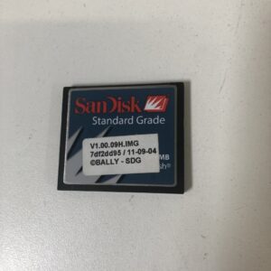 A Slot Machine Software standard grade sd card on a table.