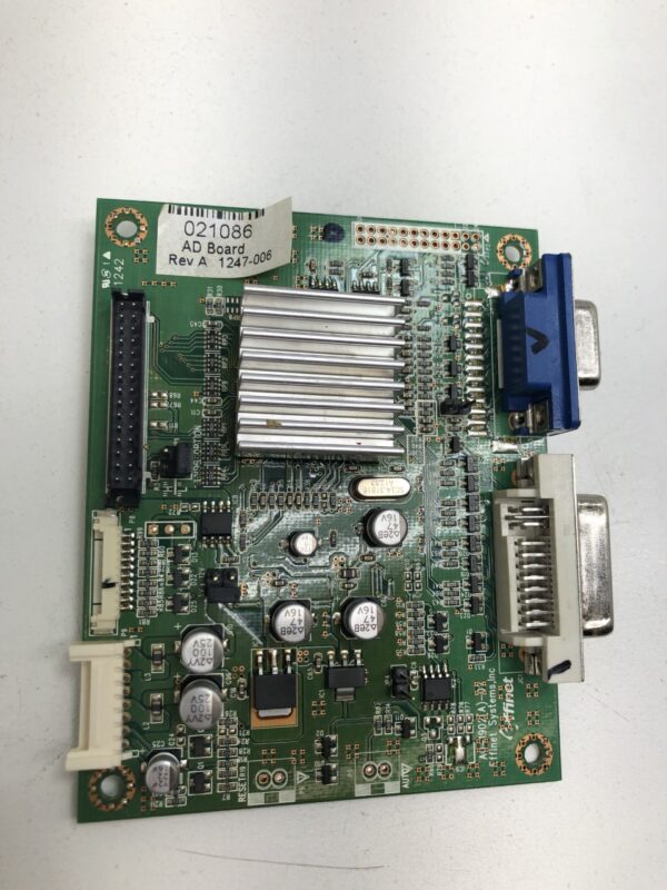 AD Board for Effinet LCD Monitor, part number 021086, fits 22" LCD Monitor, MMGAM, Everi, and others. GETT Part ADB263