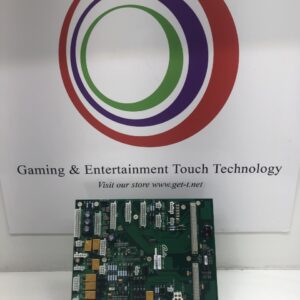 A Bally Backplane Board for S9000 and M9000 and Bally Alpha and GETT Part BPLN106 touch board in front of a sign.