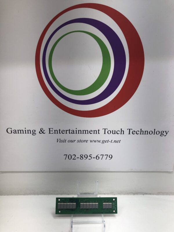 The Credit Meter - Display Board for use with IGT S2000 Game, Seven Segment - IGT S2000 IGT Part 75128301. GETT Part CM104 logo is on the front of a sign.