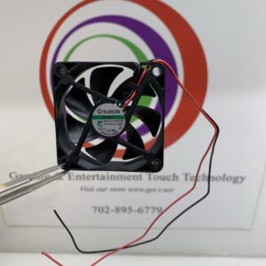 A Cooling Fan- Sunon Brand Part # ME60151V1-000U-A99, 12V x 1.92W with a wire attached to it.