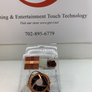A small package with a Cooling Fan KIT and a logo for entertainment touch technology.