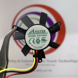A Cooling Fan with wires attached to it.
