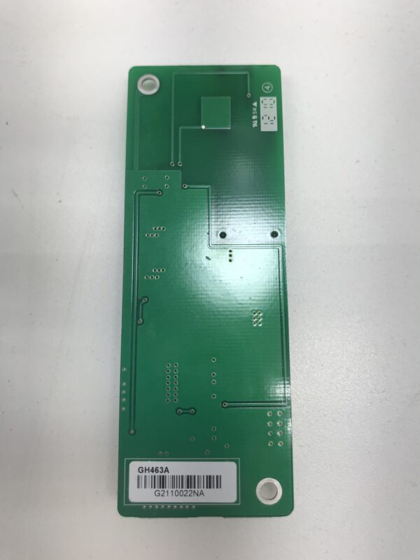 A green LCD Monitor Inverter for use with WMS BBII Games, Kortek Brand, Kortek Model GH 463A,Kortek Part KT-TL22AMCS-12, WMS, KTK. GETT Part INVT117 pcb board on a white surface.