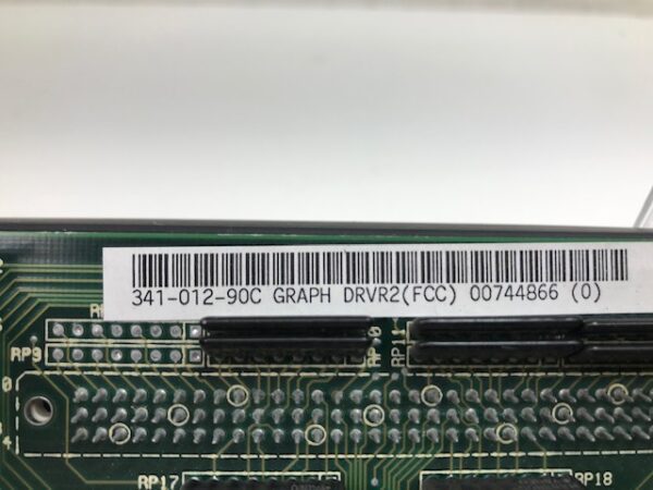A Mikohn Meter/ Graphics Board with a bar code on it.