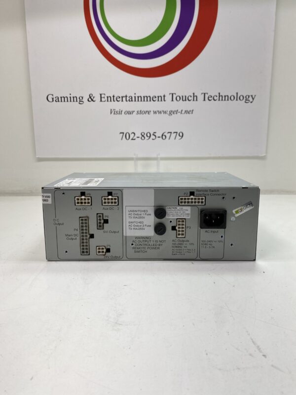 A gaming and entertainment technology Power Supply for WMS BlueBird II game. WMS Part 102-6765-0343. Uni 750 Brand. GETT Part PSUP102 Power Supply for WMS BlueBird II game. WMS Part 102-6765-0343. Uni 750 Brand. GETT Part PSUP102 Power Supply for WMS BlueBird II game. WMS Part 102-6765-0343. Uni 750 Brand. GETT Part PSUP102 Power Supply for WMS BlueBird II game. WMS Part 102-6765-0343. Uni 750 Brand. GETT Part PSUP102
