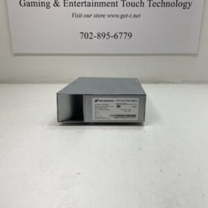 A SCI-Games touch technology box on a table, providing gaming and entertainment experiences with the reliable SCI-Games J43 Power supply (Part FSP600-1EGNP, WMS Part 1454332 rev 03, GETT Part PSUP180).