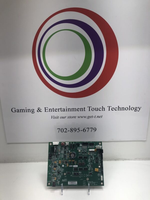 A Sound Board for Incredible Technologies in front of a sign. IT Part # 90000601r2. GETT Part SB105.