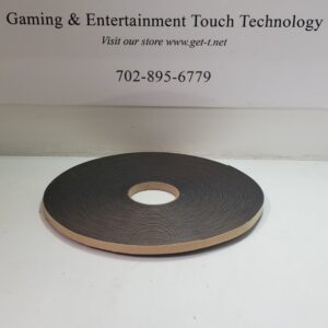 A roll of BRon High Quality Tape with the gaming and entertainment touch technology logo on it.