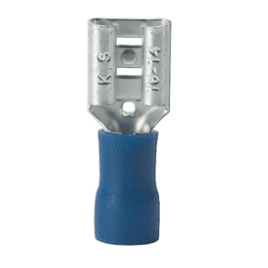 A 16-14Ga Female wire connector with a metal handle, GETT Part WC100.
