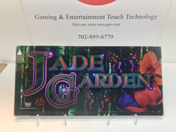 Jade garden - IGT Double Diamond Belly Glass. 20.25" x 9.5". GETT Part BellyGlass100 gaming and entertainment touch technology.