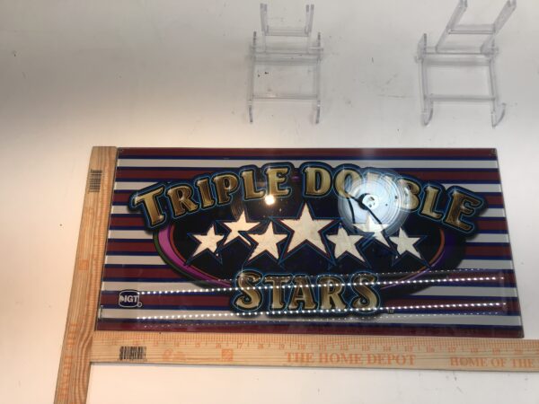 Triple IGT Double Diamond Belly Glass. 20.25" x 9.5" stars sign.