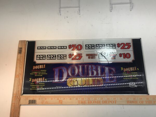 A IGT Double Diamond Belly Glass. 20.25" x 9.5". GETT Part BellyGlass100 sign hanging on a wall.