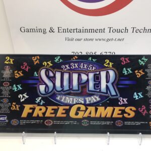 A sign that says IGT Double Diamond Belly Glass. 20.25" x 9.5". GETT Part BellyGlass100 games day free games.