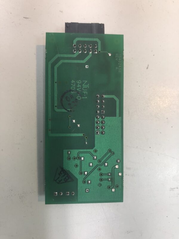 A IGT PCB RS232 Daughter Board, - IGT Part 75402300. GETT Part DB104 on a table.