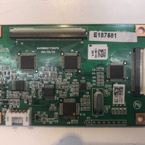 A green PCAP Touch Controller for use with IGT Crystal Core LCD Touch Monitors using PCAP ELO Brand - ELO Part # E187581 GETT Part ELOTC101 with a number of components on it.