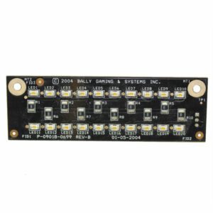 Light Board, Bill Validator Bezel Light - Bally Alpha. (PCA108287-0-0). GETT Part LED Board 104 light board and bill validator bezel light - Bally Alpha. (PCA108287-0-0). GETT part LED board 104.