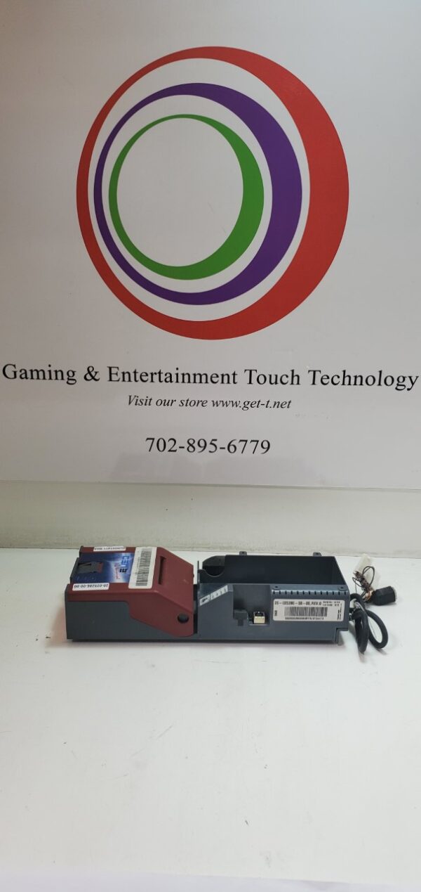 A FutureLogic Gen 2 Universal Ticket Printer. RS232 printer. GETT Part Ticket108 logo on a table.