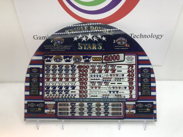A slot machine with an IGT Double Diamond Belly Glass. 20.25" x 9.5". GETT Part BellyGlass100 background.