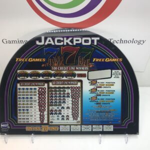 A display of the IGT Double Diamond Belly Glass with the word jackpot on it.