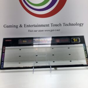 A Reel Glass for Konami Advantage 5 Reel Game touch technology sign is on display.
