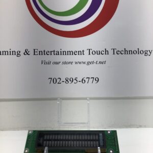The VFD for use with IGT and Bally Games. Noritake Brand, Noritake Part CU20025-T300A. GETT Part VFD105 gaming and entertainment touch technology logo.
