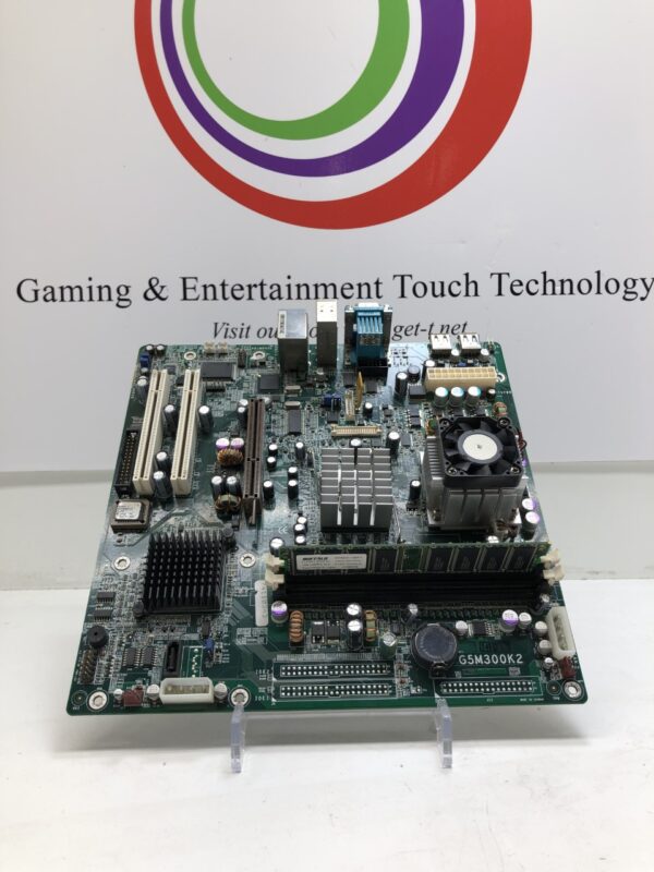 A G5M300K2 MPU113 motherboard, which features gaming and entertainment touch technology.