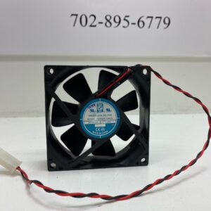 A small 12V x .25A Cooling Fan with wires attached to it. Orion Fans Part OD8025-12HSS. GETT Part Fan263.