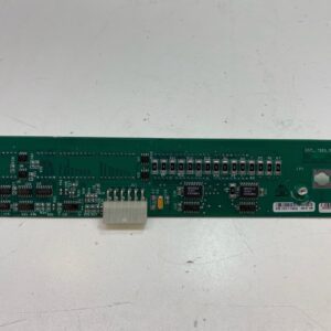 A green IGT S2000 Machine 960 Stepper Seven Segment Display w/ Long Bracket with a number of electronic components on it.