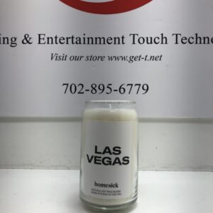 Homesick Scented Candle, Las Vegas Desert sand and midnight air gaming & entertainment touch technology.
