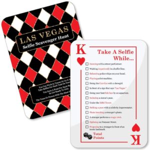 Las Vegas - Selfie Scavenger Hunt - Casino Party Game - Set of 12 selfie checklist.
