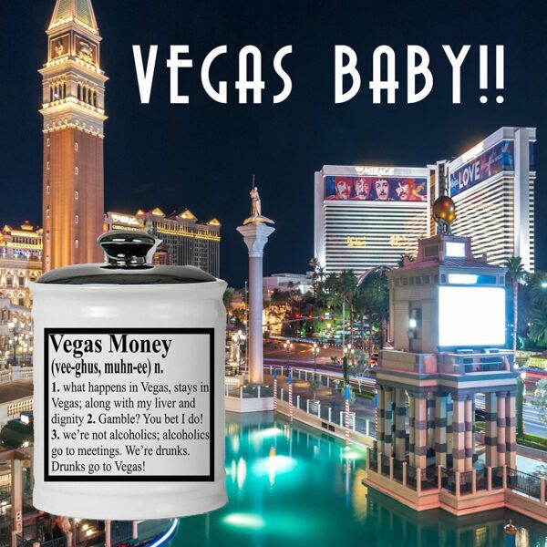 Vegas Fund Definition Money Bank, Round Ceramic Las Vegas Fund Savings Jar with Black Lid, Casino Slots Money Bank [White]. GETT Part CQG104 baby Vegas baby Vegas baby Vegas baby Vegas baby Vegas baby Vegas.