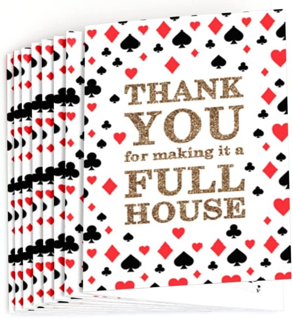 Las Vegas - Casino Party Thank You Cards (8 Count) for making it a full house. GETT Part CQG106