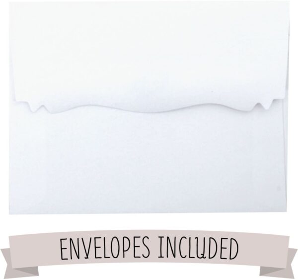 A white Las Vegas - Casino Party Thank You Cards (8 Count) with the words envelopes included.