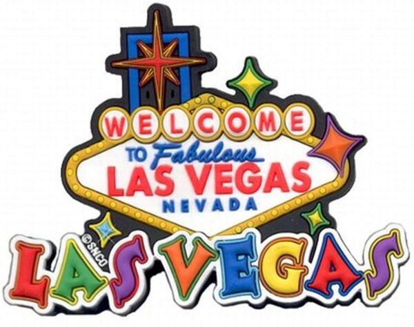 Welcome to Las Vegas Magnet - White Rubber Sign 3 x 3 x 0.5 inches. GETT Part CQG109.