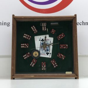 A Custom "Classic" Dice Clock with Playing Cards (AJ) in the center GETT Part CQG111.
