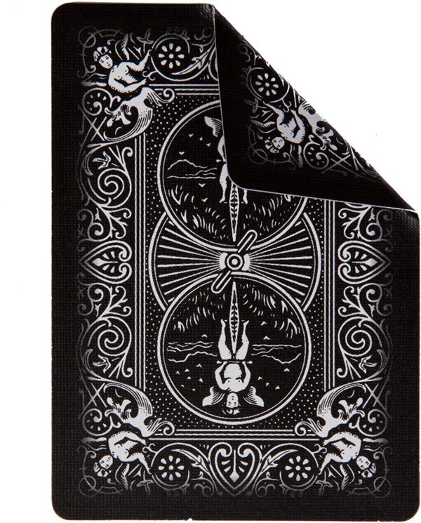 An Ellusionist Bicycle Black Ghost Playing Cards - 2nd Edition with a design on it.