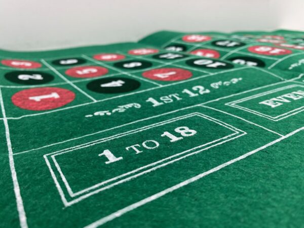 An image of a Blackjack and Roulette Table Felt | Gaming Mat Perfectly Sized to Fit Most Dining Room Tables. GETT Part CQT103 with numbers on it.