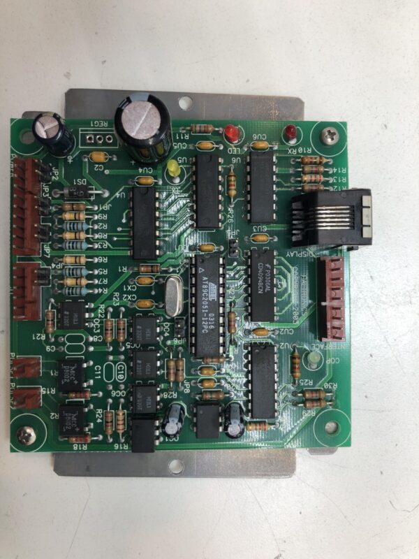 A circuit board with electronic components on it, the Smart Interface Board for use with PALTRONICS Progressive Jackpot Systems. GETT Part PAL110.
