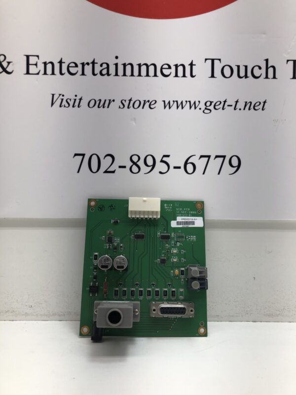 A Sound Controller Board for IGT Games, Part 2402312-01, GETT Part SB113 for a tv and entertainment touch.