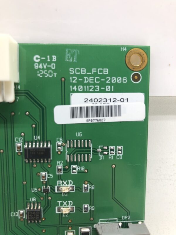 A Sound Controller Board for IGT Games. Part 2402312-01. GETT Part SB113 with a chip attached to it.