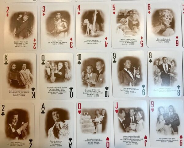 Las Vegas Deck Playing Cards Limited Edition Sinatra Monroe Elvis Siegel JFK #1 VEGAS HISTORICAL MOMENTS W/ CELEBS! DISCONTINUED ITEM!!