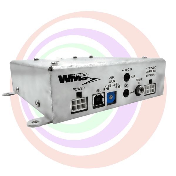 WMS audio amplifier with connections.