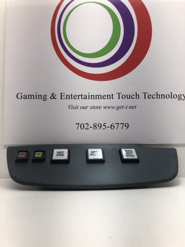 A gaming and entertainment technology logo with WMS Button Panel for BBIII, Blade Games on it.