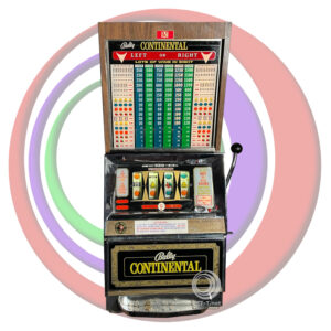 A Bally Electro-Mechanical 4 Reel Slot Machine, Bally Continental with the word continental on it.
