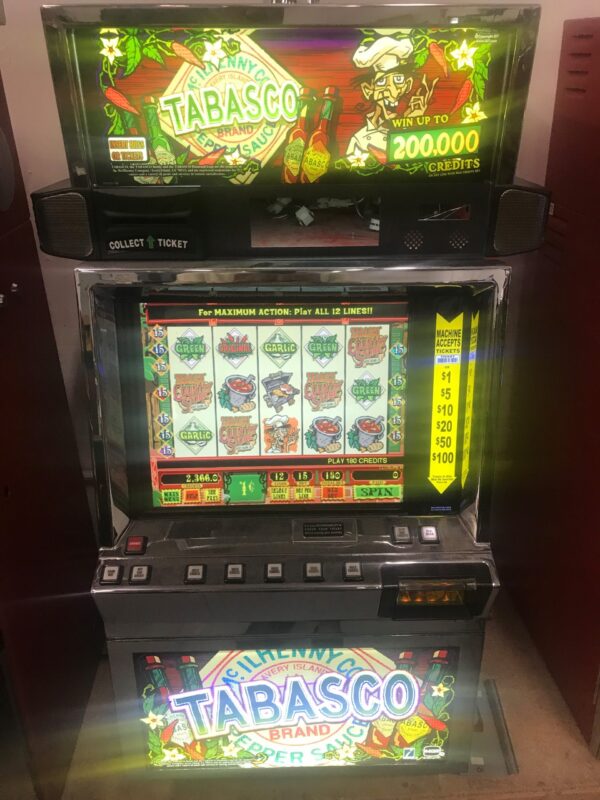 Tabacco slot machine in a casino.