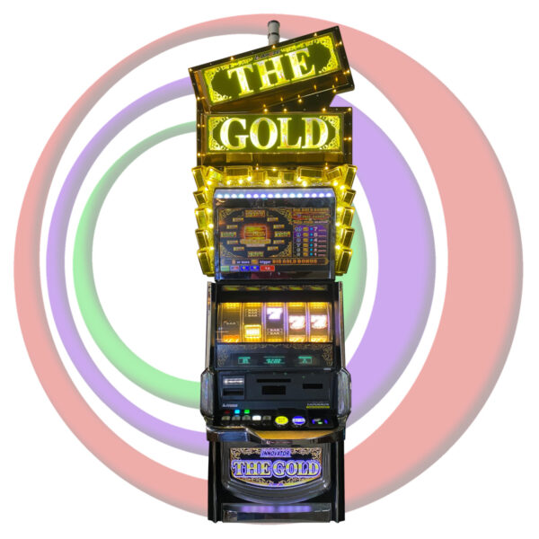 The gold slot machine.