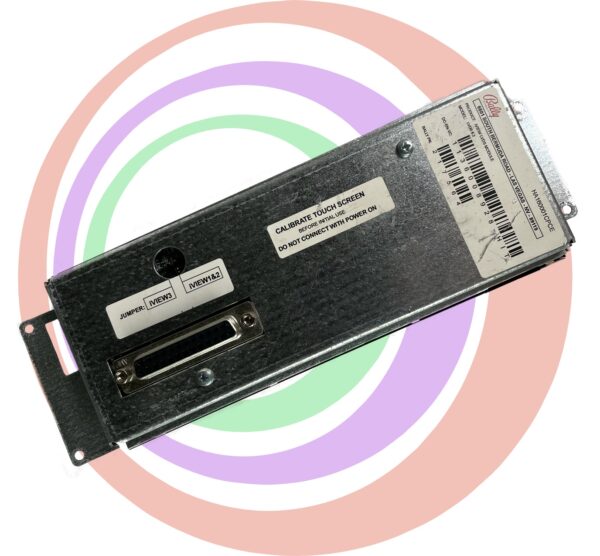 An image of a computer module with a Bally iView, 6.2" LVDS Player Tracking Display with 5-Wire Touch Sensor GETT Part PTSU118 label on it.