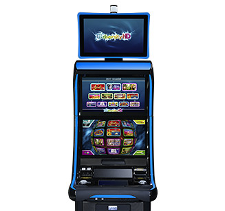 A slot machine with an IGT Axxis Button deck PCap Touch Sensor. GETT Part 3335 screen.