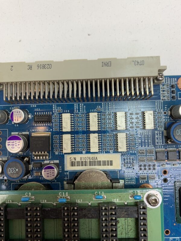 A pcb board with an MPU for Konami K2V, Video Game. Refurbished Part. GETT Part CPU202 attached to it.